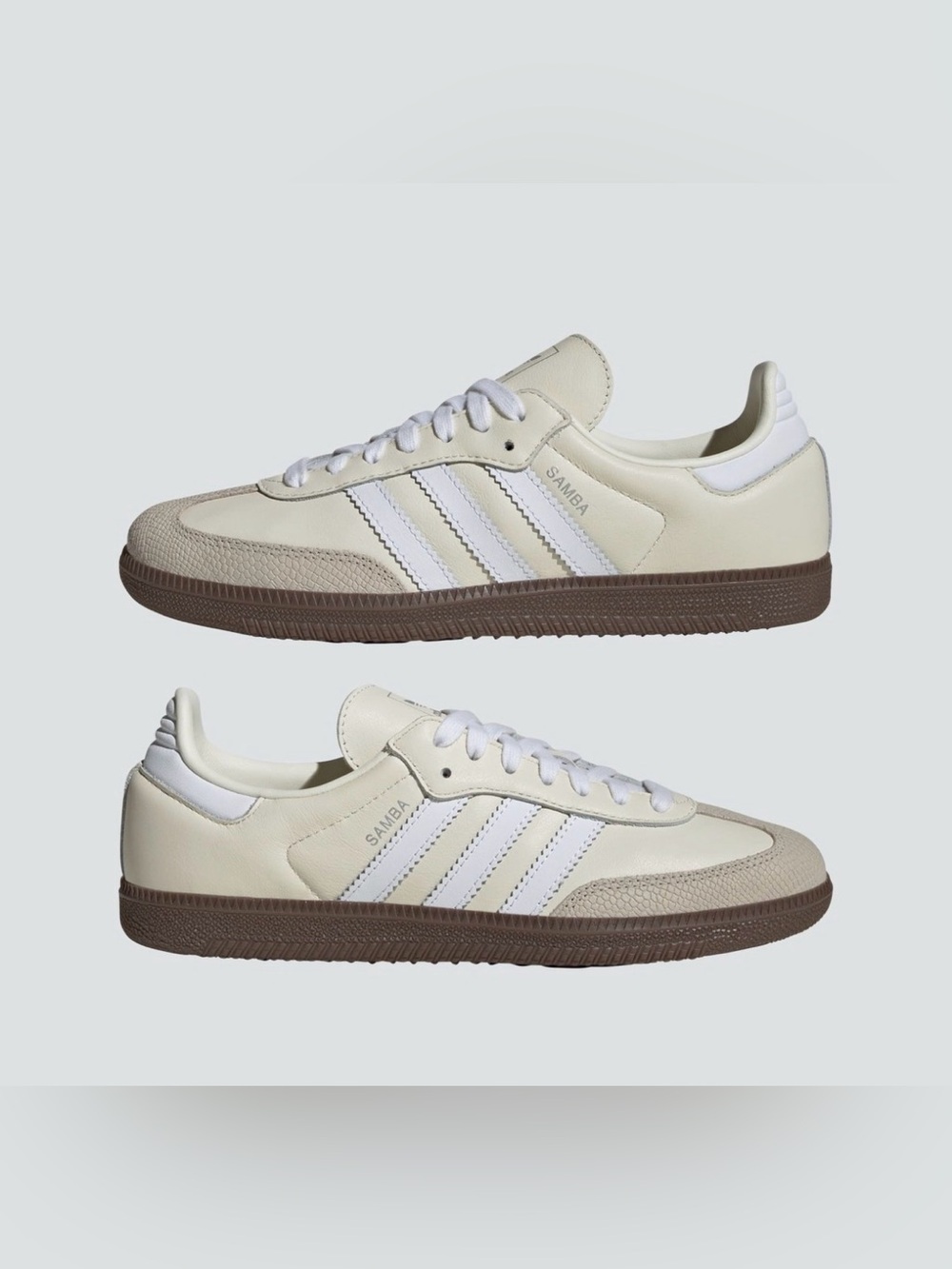 adidas Samba Cream, White leather Sneakers